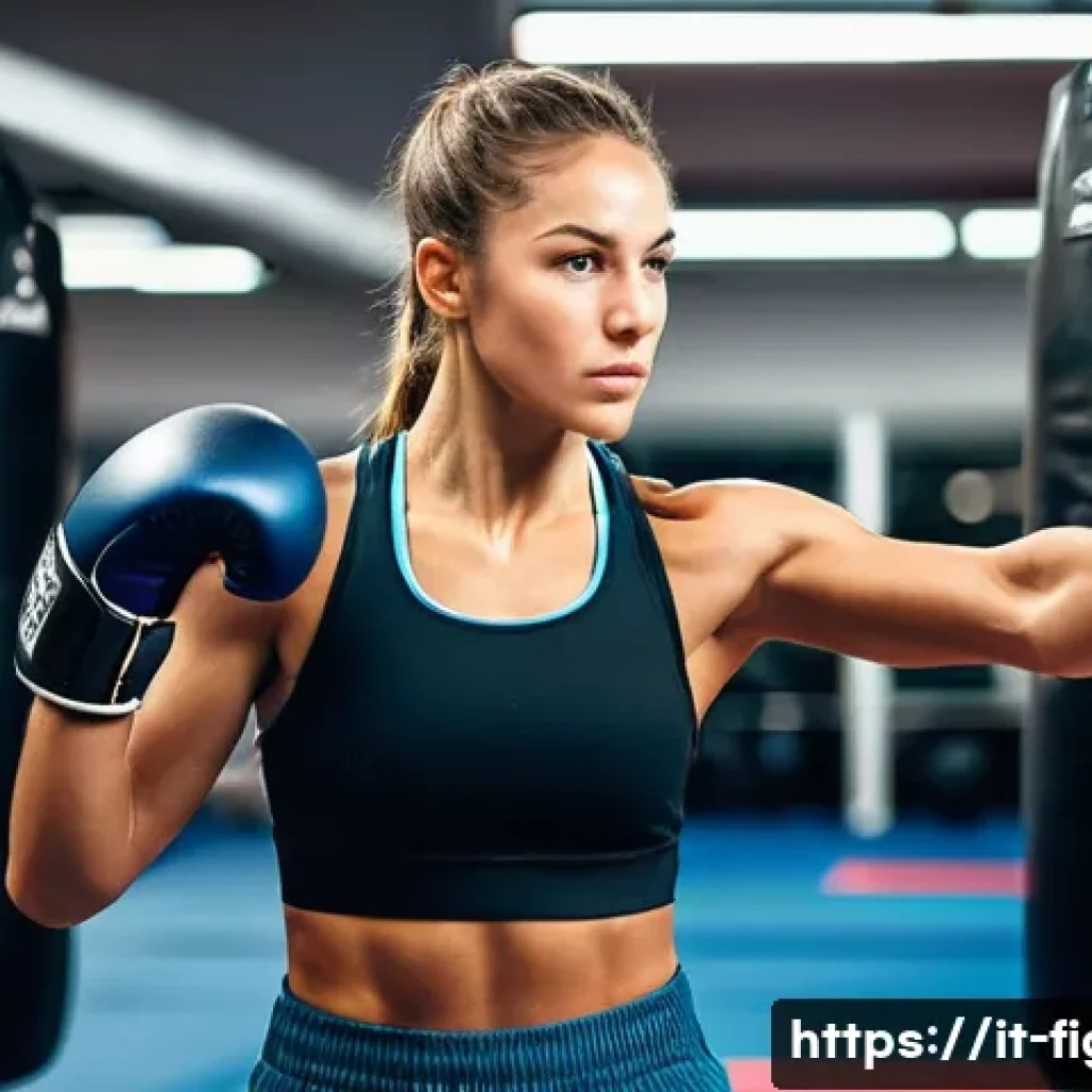 격투기 다이어트 성공 사례 - **Dynamic Combat Sport Training for Fitness:** A highly energetic and fit person, mid-20s, with a de...